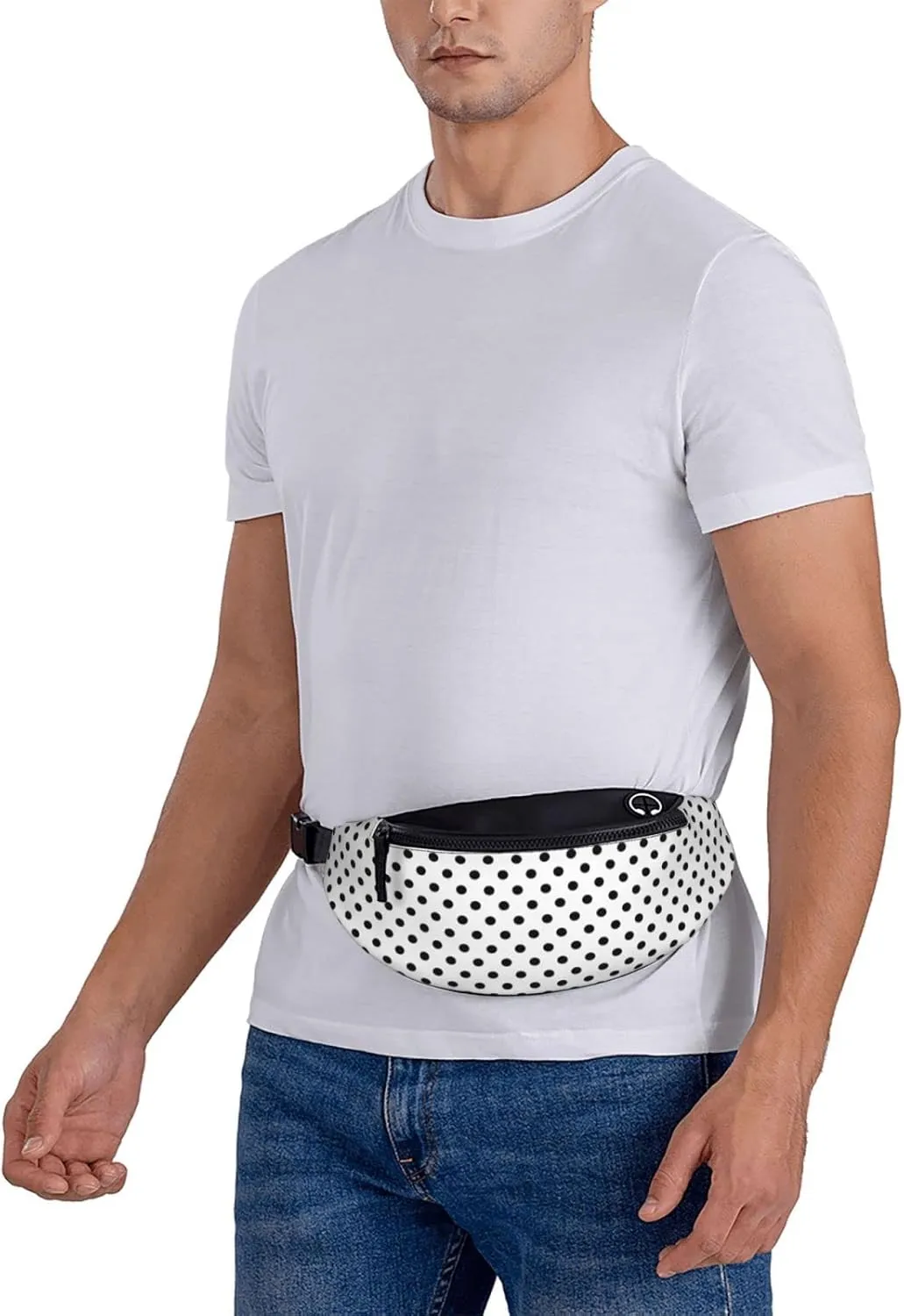 Polka Dots Fanny Waist Bag Pack Casual Chest Bag Waist Packs Everywhere Belt Bag Sling Bag for Women Men