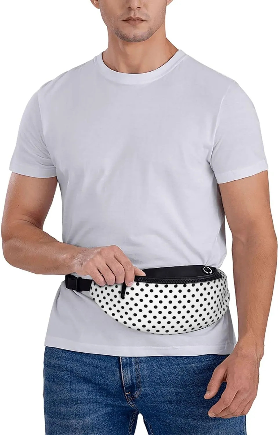 Polka Dots Fanny Waist Bag Pack Casual Chest Bag Waist Packs Everywhere Belt Bag Sling Bag for Women Men