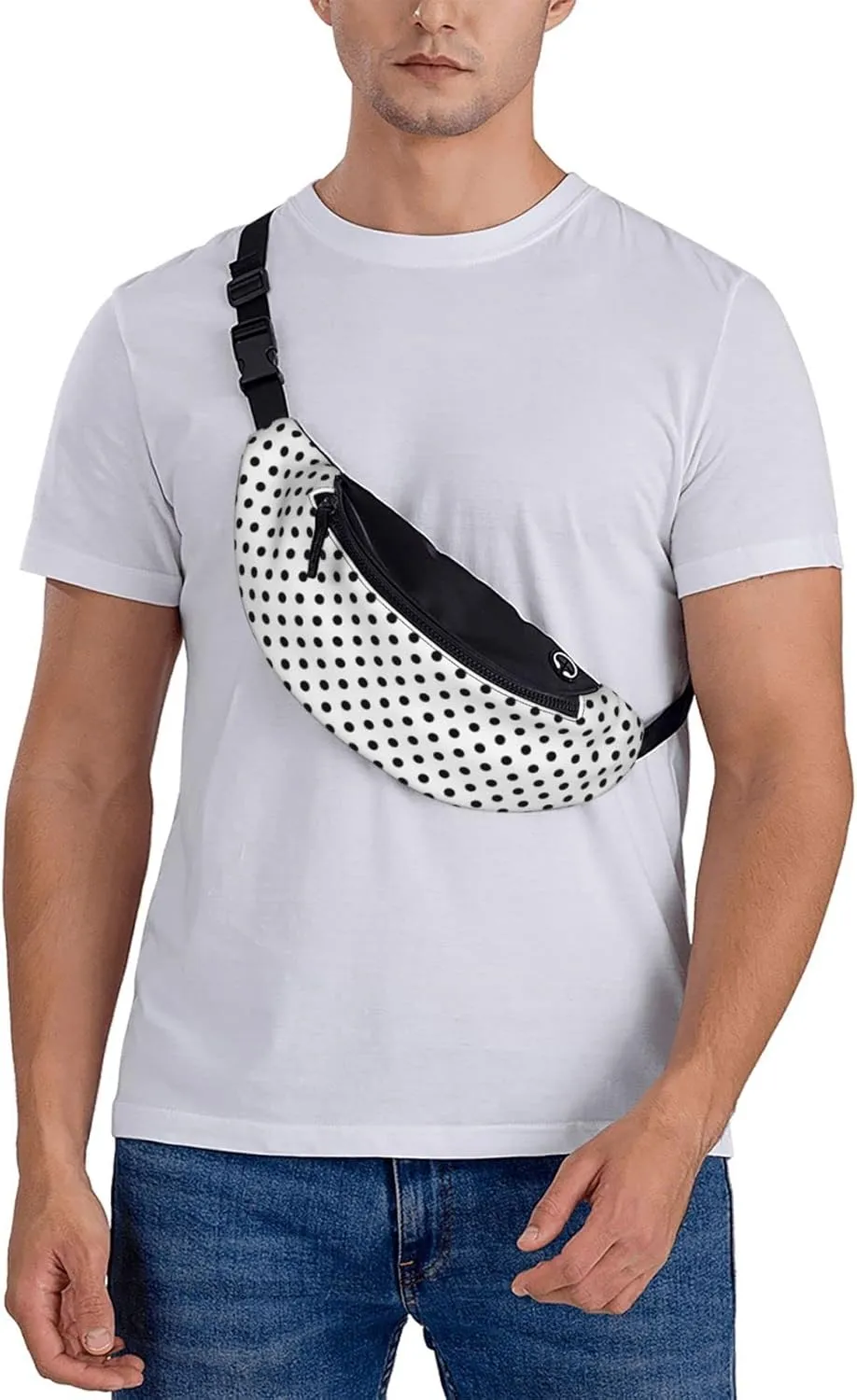Polka Dots Fanny Waist Bag Pack Casual Chest Bag Waist Packs Everywhere Belt Bag Sling Bag for Women Men