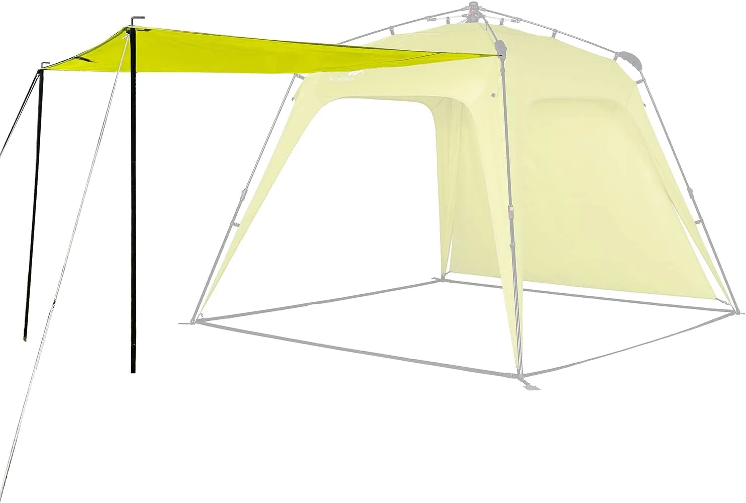 Pop Up Canopy Sun Shelters Shade Tent Camping Canopy 8.2' X 8.2' - Instant Portable Sports Cabana Umbrella, Easy Set-up and Take Down, with Sun Protection and One Shade Wall Included (Awning Green)