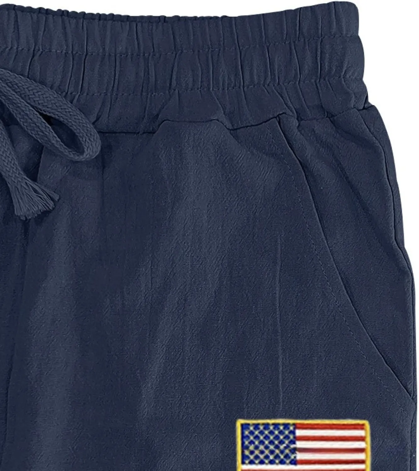 PORCLAY Mens Linen Casual Pants Elastic Waist Drawstring Hip Hop Trousers Wide Leg Yoga Beach 2025 Summer Pants