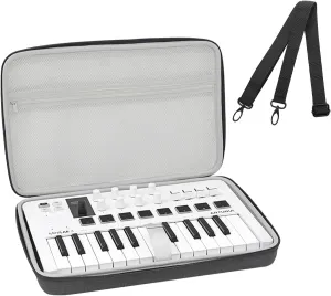 Premium Velvet HardShell Case Compatible with Arturia MiniLab 3 case MiniLab MkII 25 Slim-Keyboard Controller cover Arturia Midi Controller Synthesizer case(Grey)