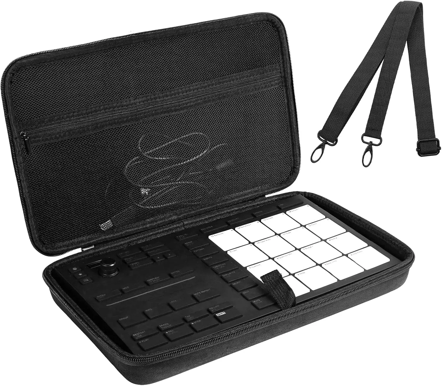 Premium Velvet Hardshell Travel Case Compatible with Native Instruments Maschine Mikro MK3 case Drum Controller Analog Device cover