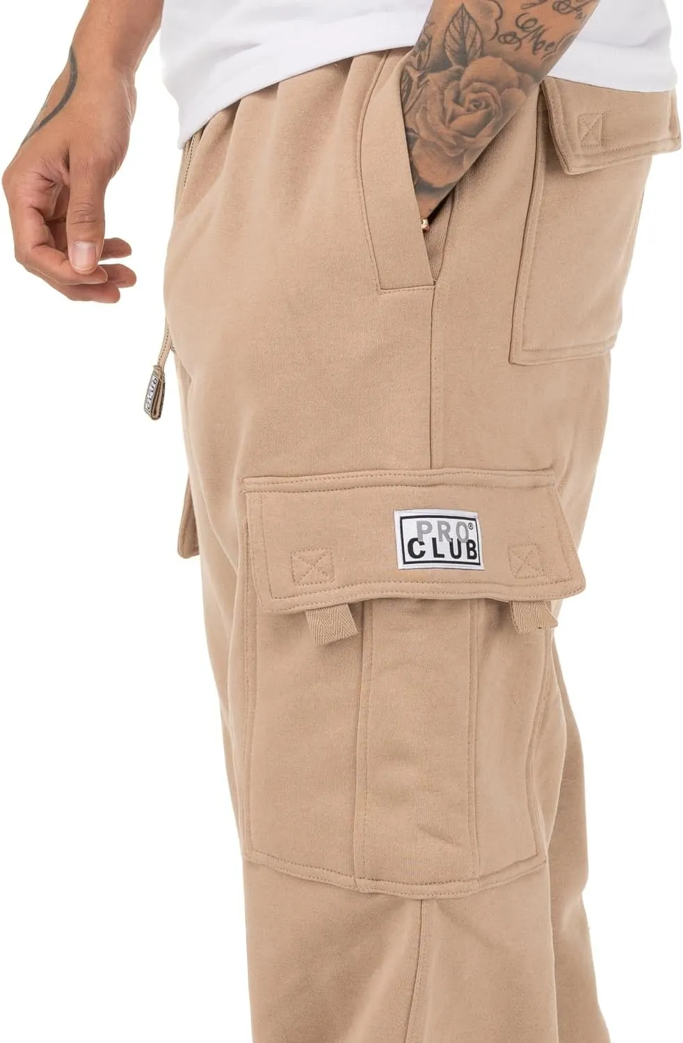Pro Club Men's Heavyweight Fleece Cargo Pants