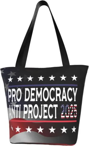 Pro Democracy Anti Project 2025 Fashion Shoulder Bag Large Capacity For Man Or Woman