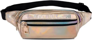 PU Patent Leather Bright Breast Bag Multi-functional Color Crossbody Bag Wholesale(Gray)