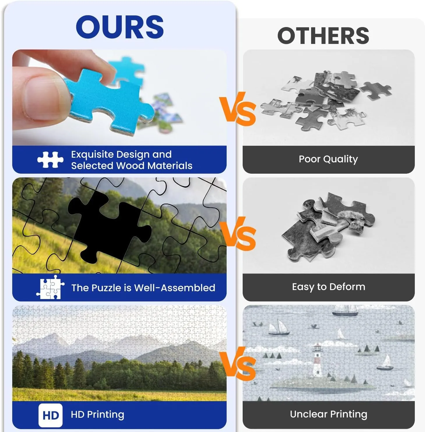 Puzzles for Adults 1000 Pieces Typical Alpine Landscape Wooden Jigsaw Puzzles Challenging Fun Educational Family Games Kid Toys Art Work Gift Home Decor