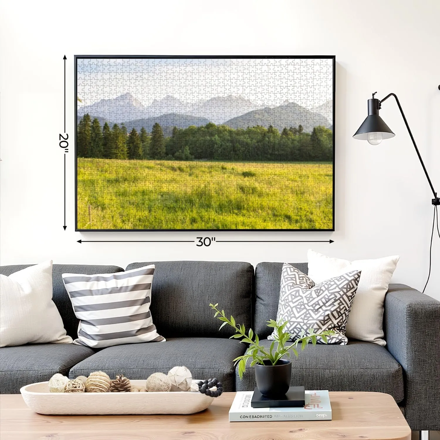 Puzzles for Adults 1000 Pieces Typical Alpine Landscape Wooden Jigsaw Puzzles Challenging Fun Educational Family Games Kid Toys Art Work Gift Home Decor