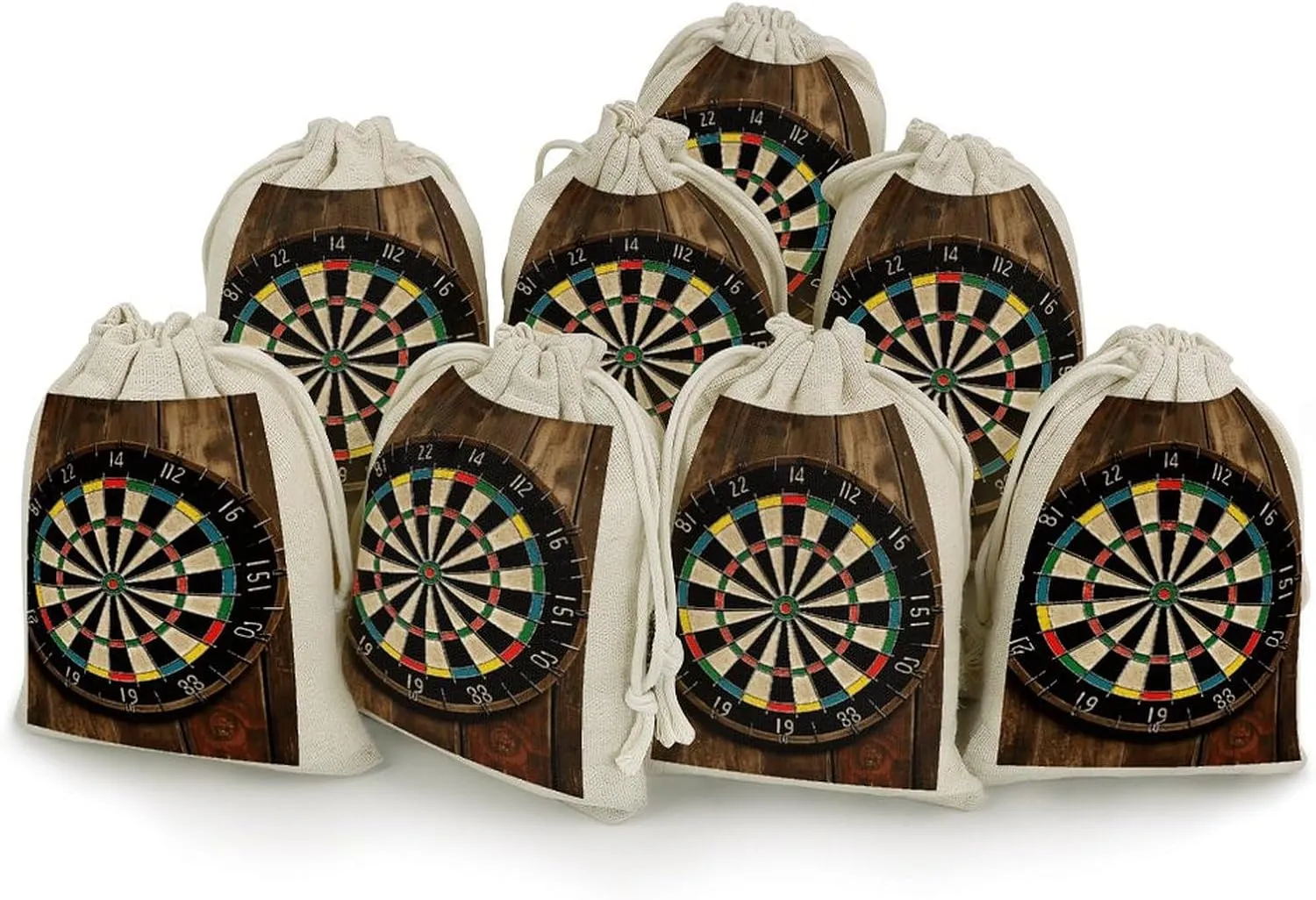 QMNRTK Dart Board 8 PCS Muslin Bags with Drawstring Sachet Bags Empty Small Cotton Drawstring Bag Muslin Reusable & Washable Cotton Bag for Herb Spice Candy Soap Jewelry Wedding Gift Pouches