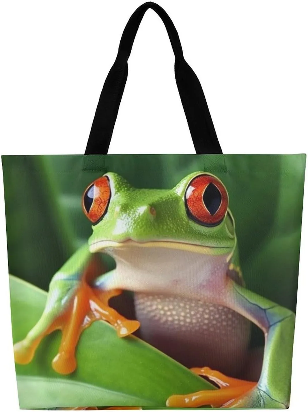 Raccoon in The Fall Tree Hole Tote Bags, Reusable Grocery Bags, Large Shopping Bag, Shoulder Bag for Women