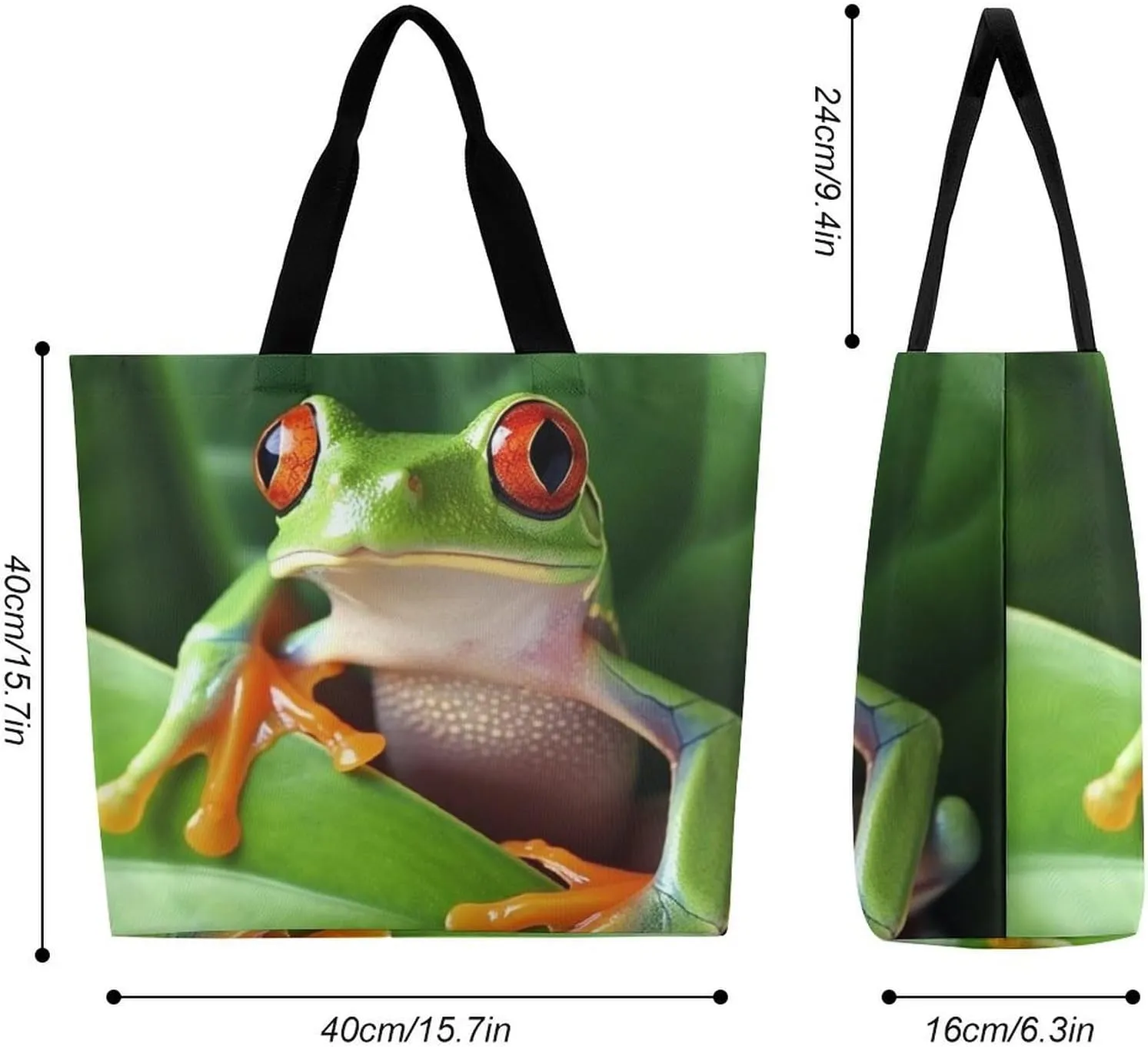 Raccoon in The Fall Tree Hole Tote Bags, Reusable Grocery Bags, Large Shopping Bag, Shoulder Bag for Women