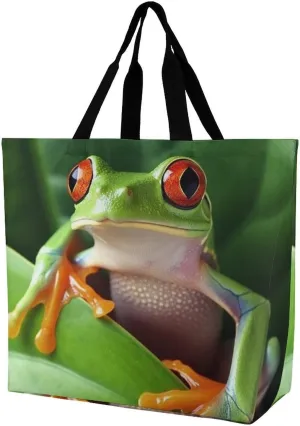 Raccoon in The Fall Tree Hole Tote Bags, Reusable Grocery Bags, Large Shopping Bag, Shoulder Bag for Women