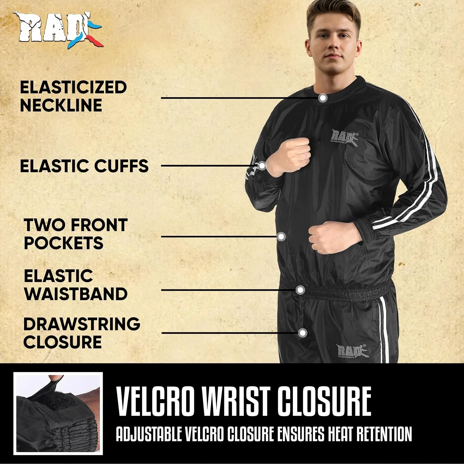 RAD Sauna Sweat Suit for Men & Women (Medium To 6XL) for Weight Loss & Fat Burn Sweating Suit Red,White,Gold,Pink,Blue