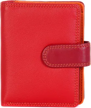 RB40 Multi Colored Red/Orange/Crimson Small Soft Leather Ladies Wallet & Purse
