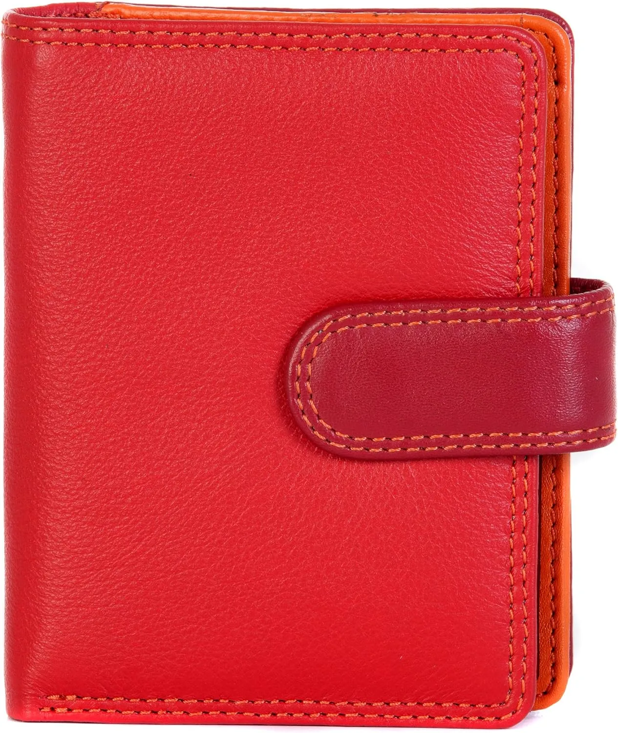 RB40 Multi Colored Red/Orange/Crimson Small Soft Leather Ladies Wallet & Purse