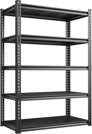 REIBII 72" Garage Shelving,Storage Shelves 2050LBS Heavy Duty Shelving, Adjustable 5-Tier Metal Shelves for Garage, Storage, Basement, Pantry, 72" H*31.5" W*16.5" D