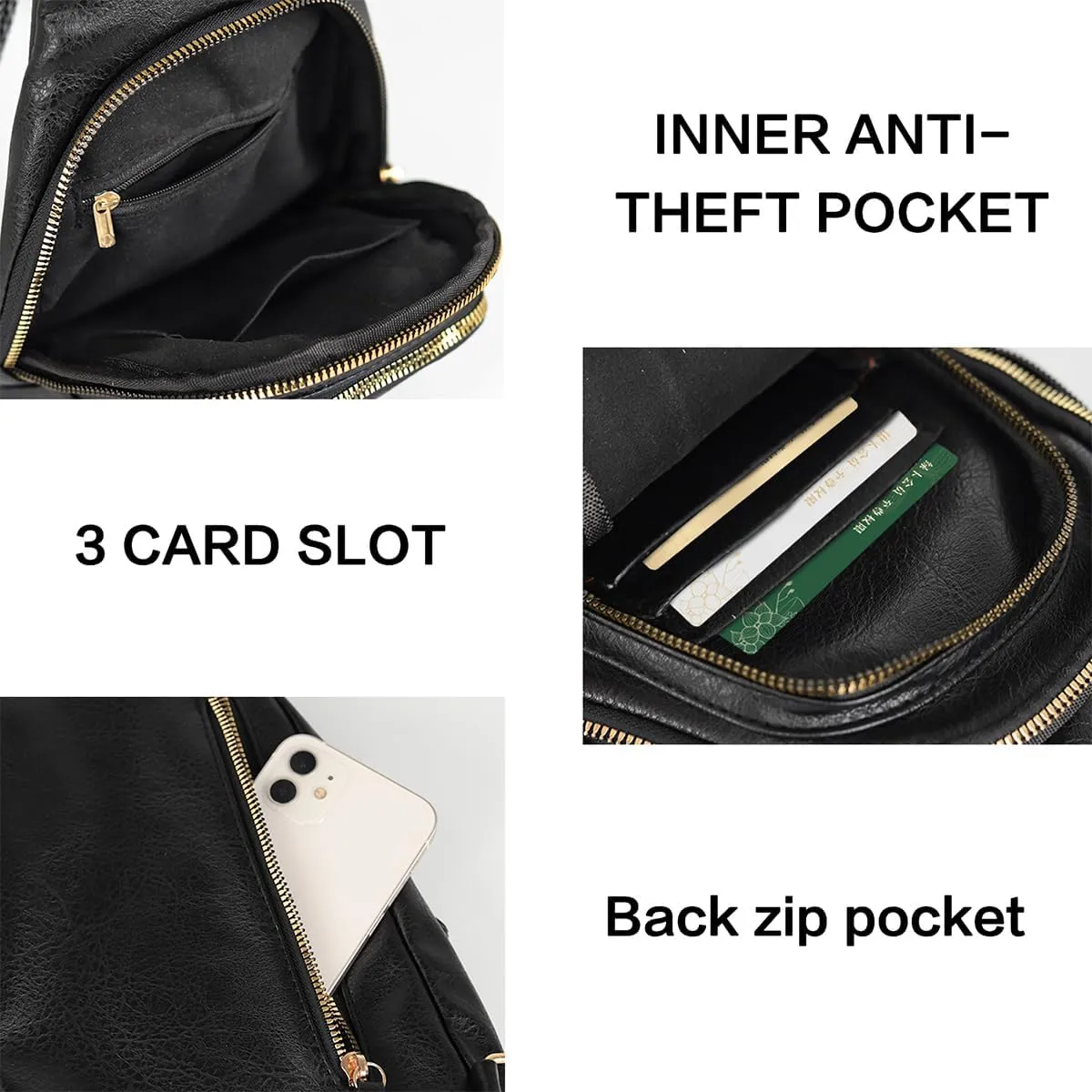 Relang Sling Bag for Women Crossbody, Leather Cross Body Fanny Packs for Women, Trendy Chest Bag for Travel and Daily Use