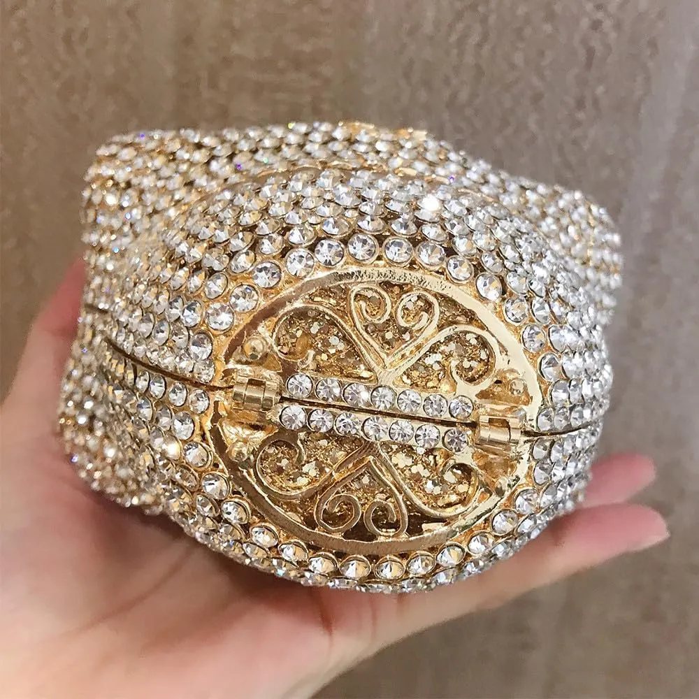 Rhinestone Purses for Women Skull Diamond Purse Crystal Shoulder Bag Evening Handbag with Chain for Party Wedding