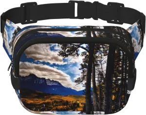 Rocky Mountain Range print Womens Fanny Pack Everyday Hip Pouch Waist Bag for Travel Outdoor Running Hunting for Adult