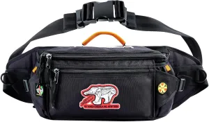 Rough Enough Tactical Fanny Pack for Men Crossbody Large Waist Bag for Travel Fishing Hiking Hunting Casual Waterproof Cordura Black 5L