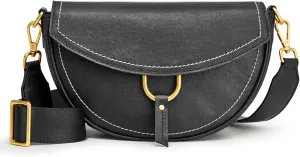 S-ZONE Crossbody Bags for Women Top Grain Leather Shoulder Bag Small Cross Body Purse with Adjustable Wide Strap