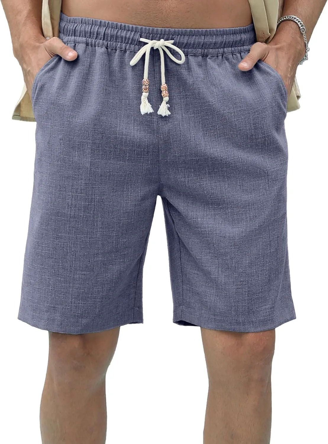 Sailwind Men’s Linen Shorts Casual Drawstring Summer Beach Shorts