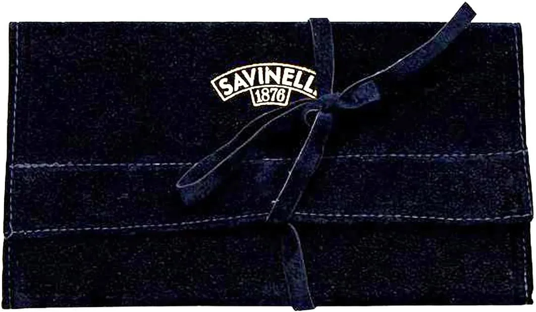 Savinelli Velvet Tobacco Pipe Pouch - Soft Case Roll Bag For Safe Storage & Travel, Fits Single Wood Pipes up to 6.25" (Blue)