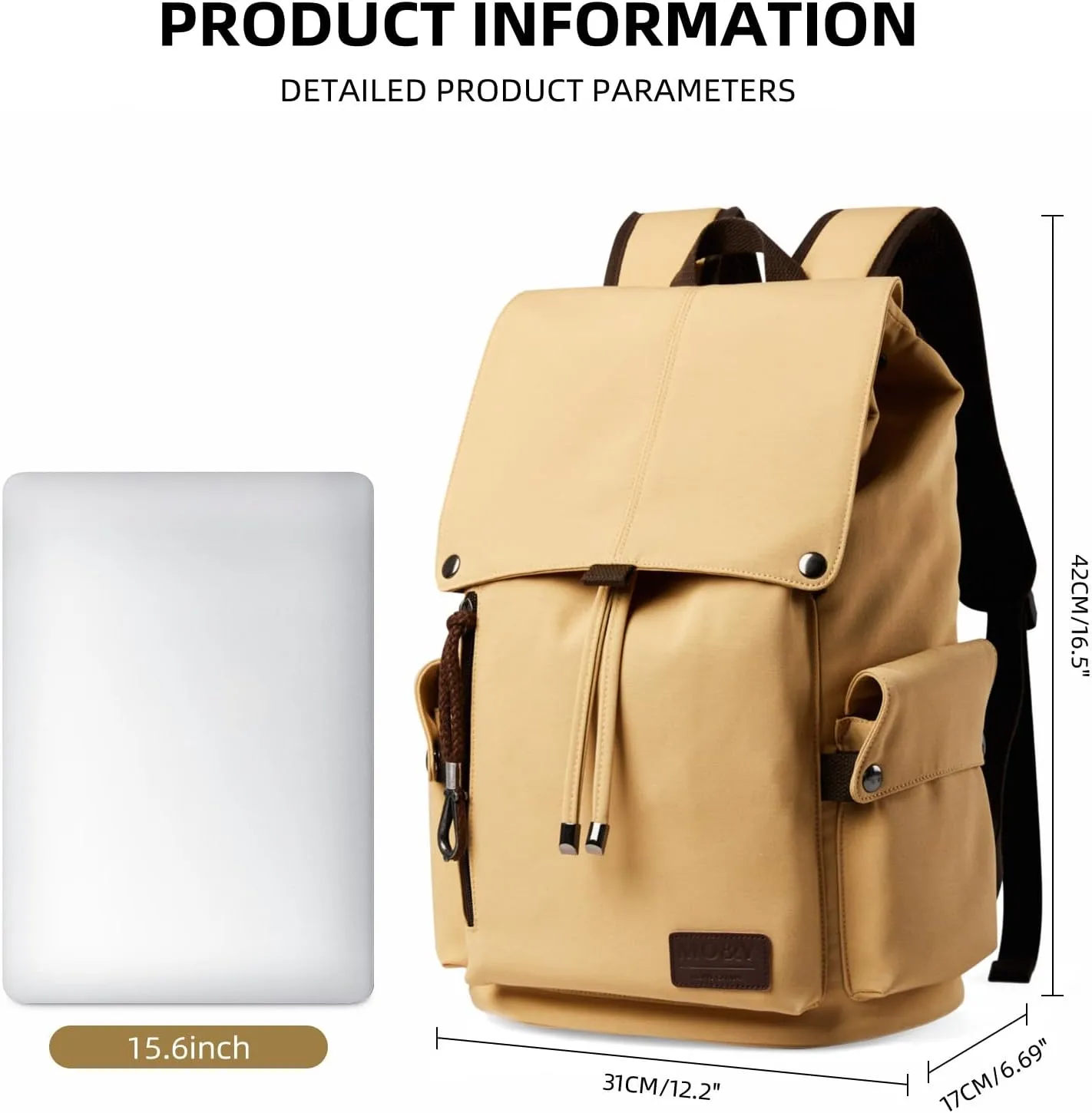 School Bag Waterproof 15.6" Laptop Backpack Casual Suitable Fitness, Sports, Travel, Hiking, Commuting Class Teenagers And Children College High Middle School Backpack
