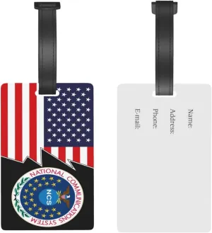Seal of The United States National Communications System and America Luggage Tags for Suitcases Travel Tags ID Labels for Women Men Travel Bag Luggage Accessories