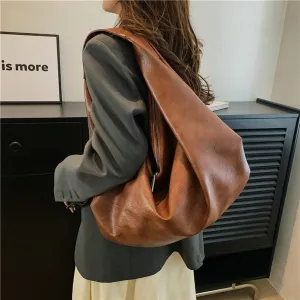 Shoulder Bags for Women Slouchy Leather Purse Stylish Handbags Trendy Hobo Bags Satchel 2024