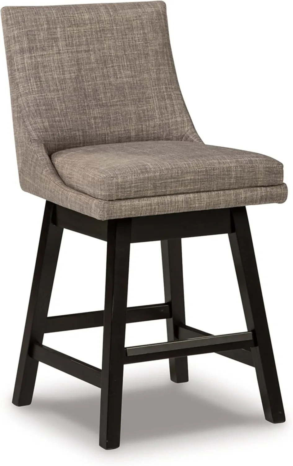 Signature Design by Ashley Tallenger 25" Upholstered Swivel Counter Height Barstool, 2 Count, Light Gray