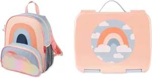 Skip Hop Little Kid Backpack Lunch Box, Sparks Rainbow