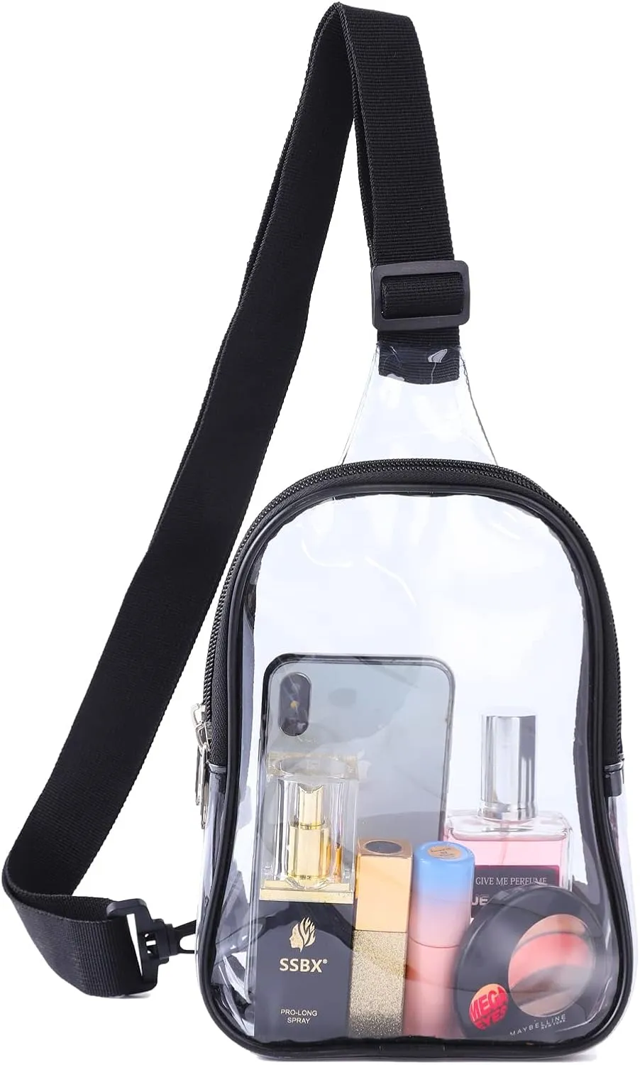 Small Clear Sling Bag, Clear Bag Stadium Approved, Transparent Crossbody Fanny Pack for Women Men