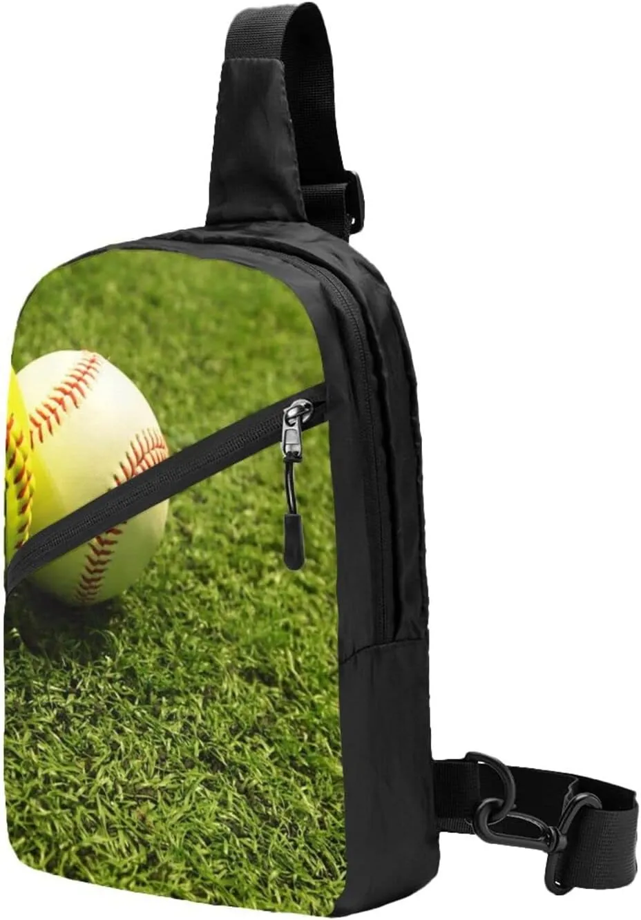 Small Crossbody Sling Backpack Anti Theft Backpack For Traveling Chest Grass Baseball Softball Shoulder Bag For Men Women