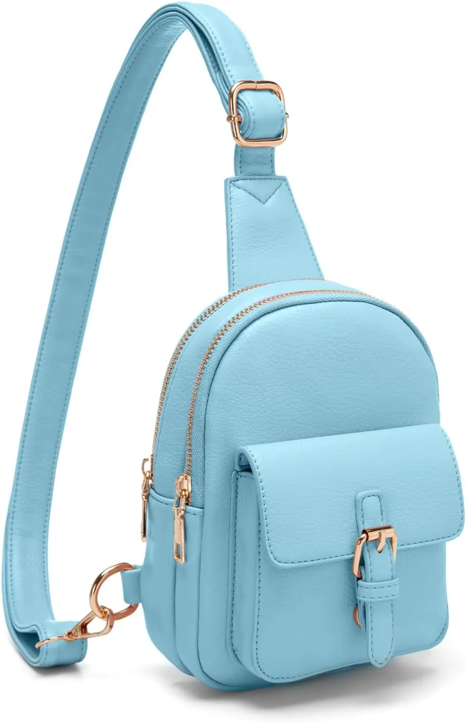 Small Sling Bag Fanny Pack for Girls Vegan Leather 3 Pockets Crossbody Purse for Women Gift for Teen Girls Stuff
