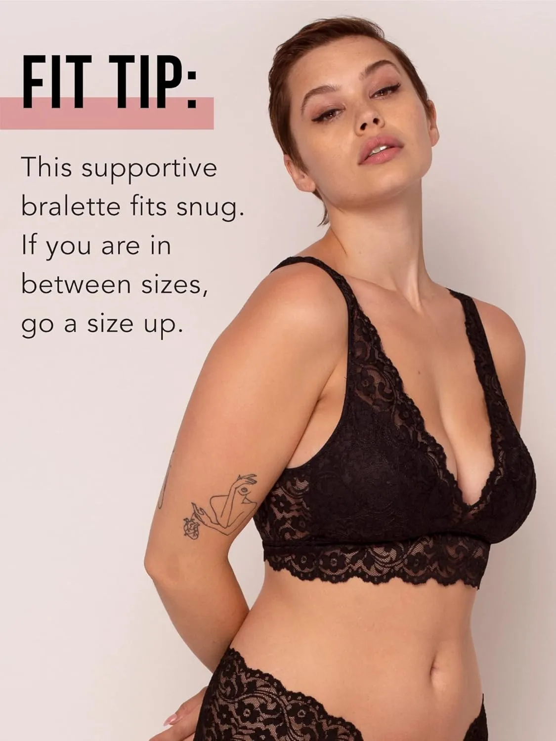 Smart & Sexy Women's Lace Deep V Wireless Bralette – Comfortable & Stylish, Multi-Packs Available