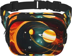 Solar System Jupiter Saturn print Womens Fanny Pack Everyday Hip Pouch Waist Bag for Travel Outdoor Running Hunting for Adult