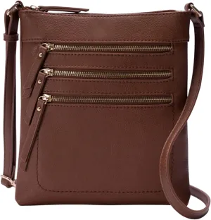 Solene Crossbody Bag Functional Multi Pocket Messenger Purse Top Zip Closure Shoulder Handbag With Adjustable Strap