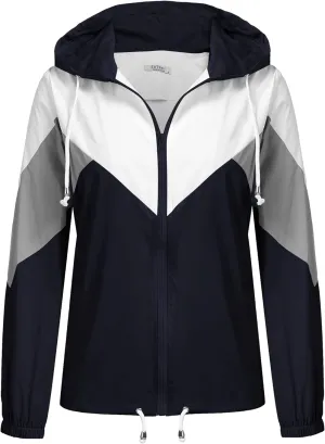 SoTeer Women's Waterproof Rain Jackets Lightweight Hooded Windbreaker Packable Active Outdoor Raincoat
