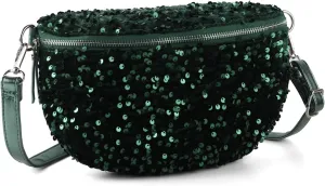Sparkly Sequin Fanny Packs Glitter Waist Packs with Adjustable Strap for Women Girls Unisex