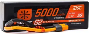 Spektrum 11.1V 5000mAh 3S 100C Smart G2 Hardcase LiPo Battery: IC3, SPMX53S100H3, Multi