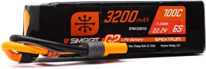 Spektrum 22.2V 3200mAh 6S 100C Smart G2 LiPo Battery: IC5, SPMX326S100, Multi