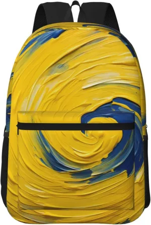spiral eddy Printed 17-inch large capacity backpack - unisex, suitable for work, hiking and camping