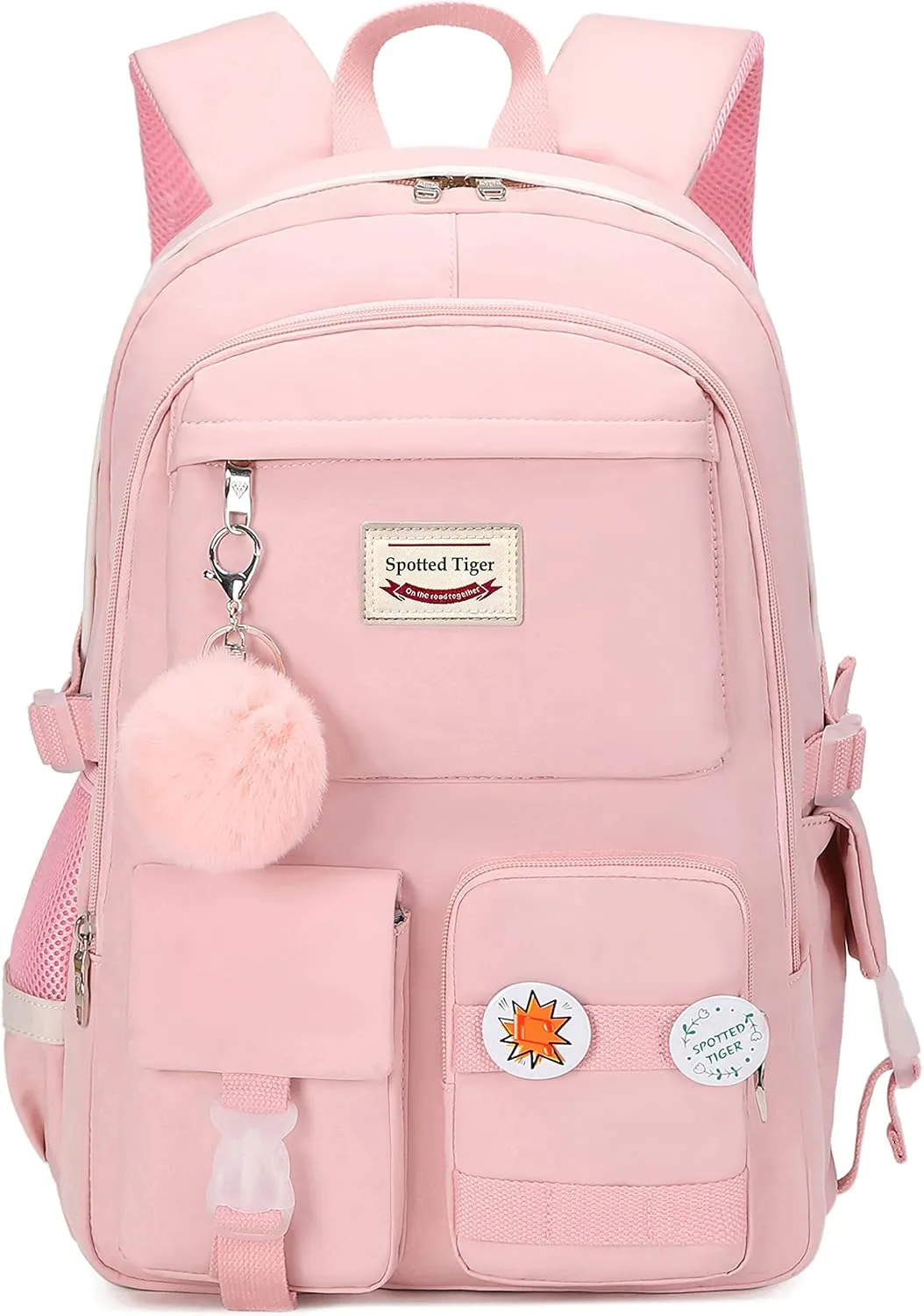 Spotted Tiger School Backpack for Girls Backpack with Lunch Box Anime Bookbag School Bag Kawaii Backpack Set for Teen Girls