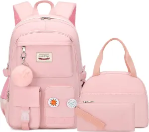 Spotted Tiger School Backpack for Girls Backpack with Lunch Box Anime Bookbag School Bag Kawaii Backpack Set for Teen Girls