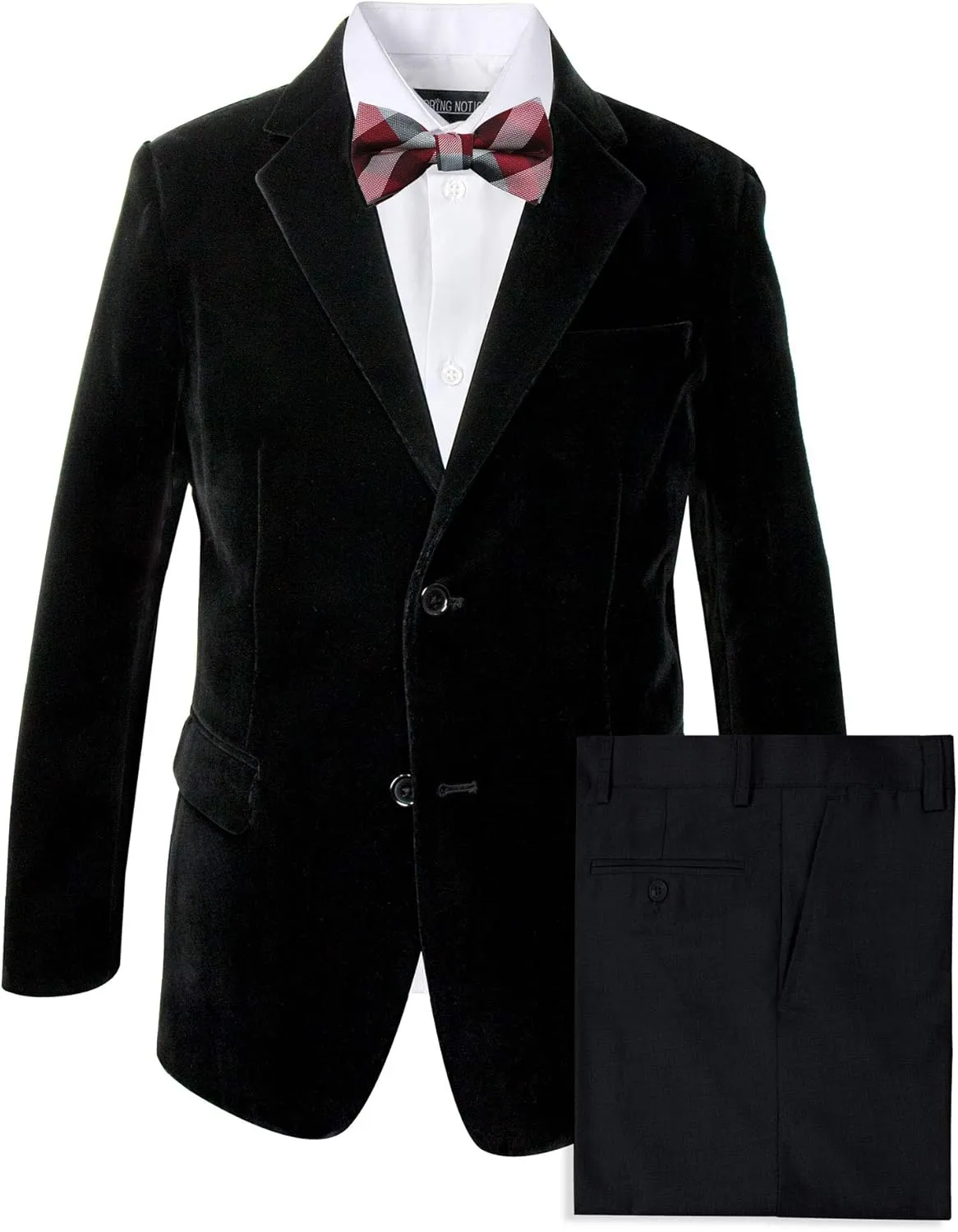 Spring Notion Big Boys' Velvet Blazer Set
