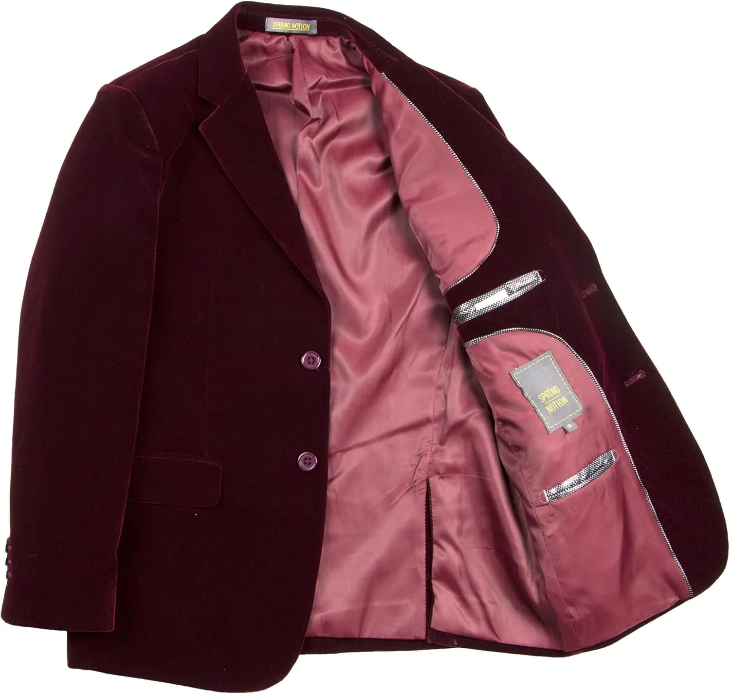 Spring Notion Big Boys' Velvet Blazer Set