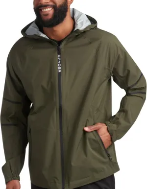 Spyder Mens Rain Jacket - Waterproof Lightweight Hooded Windbreaker, Outerwear Jacket for Golf, Hiking and Outdoor (S-XL)