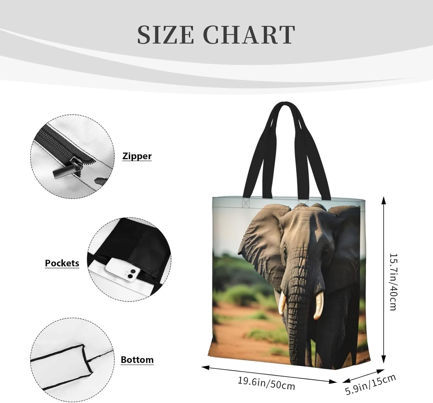 SSIMOO Flowers Colorful Butterfly 1 Stylish Zipper Shopping Bags,Shoulder Bag,The Perfect Blend Of Style And Convenience