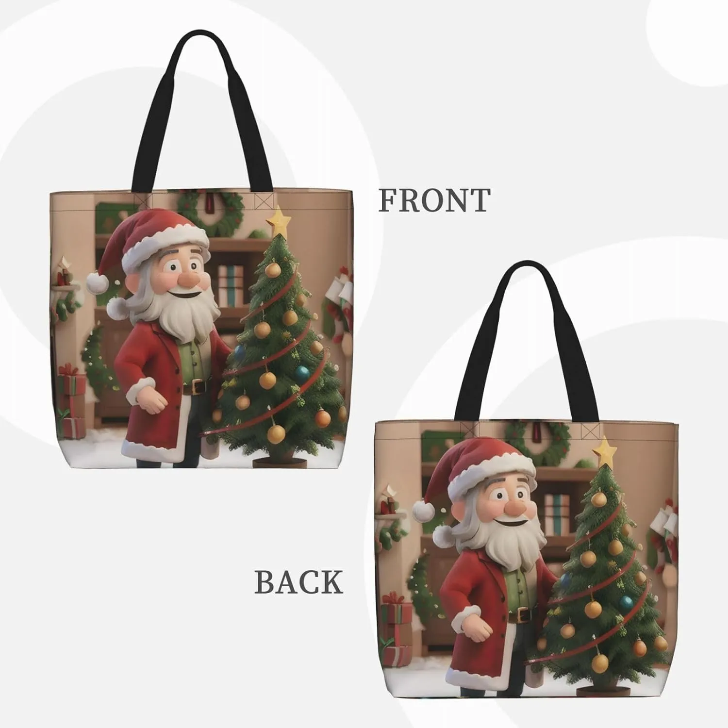SSIMOO Lovely Cartoon Cats Stylish Zipper Shopping Bags,Shoulder Bag,The Perfect Blend Of Style And Convenience